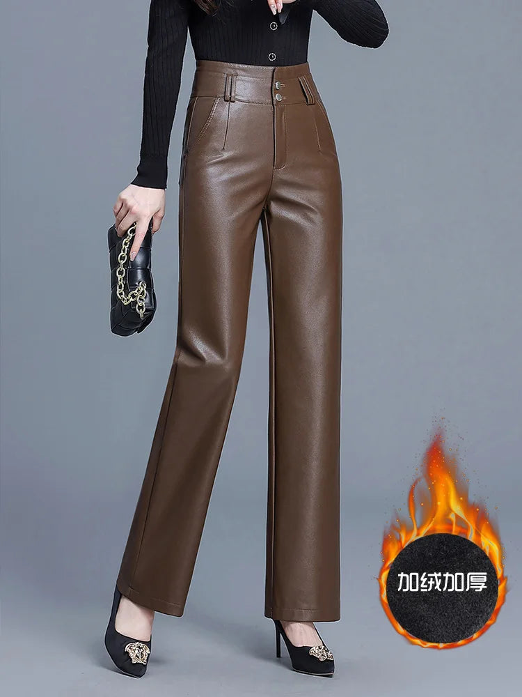 "Cintura Nera" – High Waist PU Pants By Enzo Bellari®
