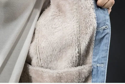 "Pelliccia Blu" – Fleece Denim Jacket By Enzo Bellari®