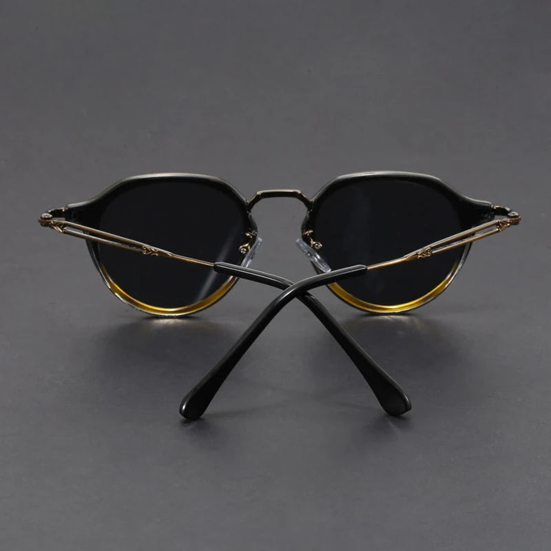"Oro di Mare" – Metal Round Frame Sunglasses By Enzo Bellari®