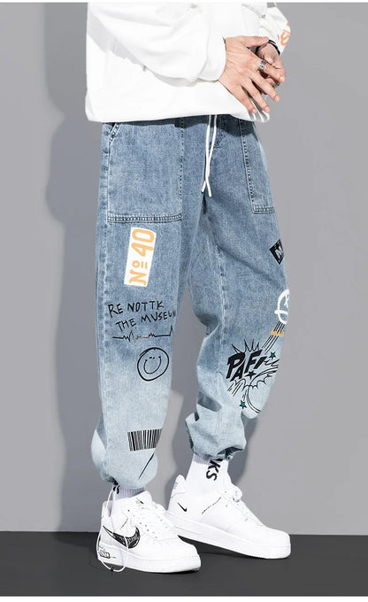 "Oro di Mare" – Cartoon Print Loose Fit Jeans By Enzo Bellari®
