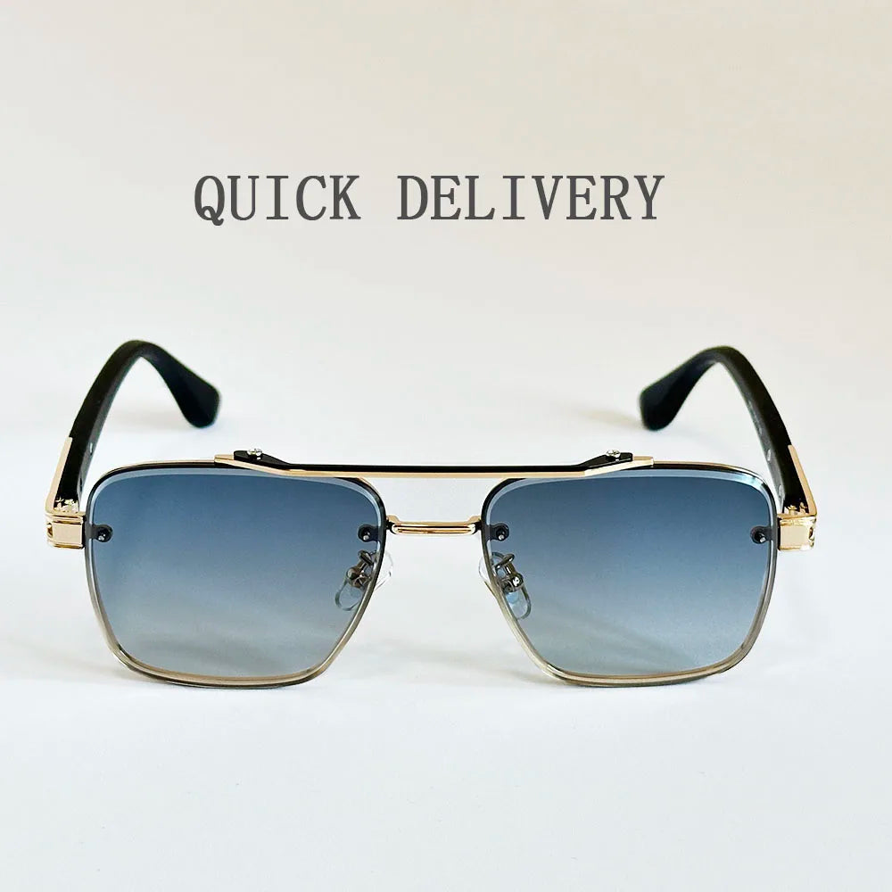 "Oro di Mare" – Luxury Square Rimless Sunglasses By Enzo Bellari®