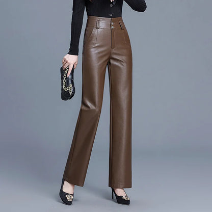 "Cintura Nera" – High Waist PU Pants By Enzo Bellari®