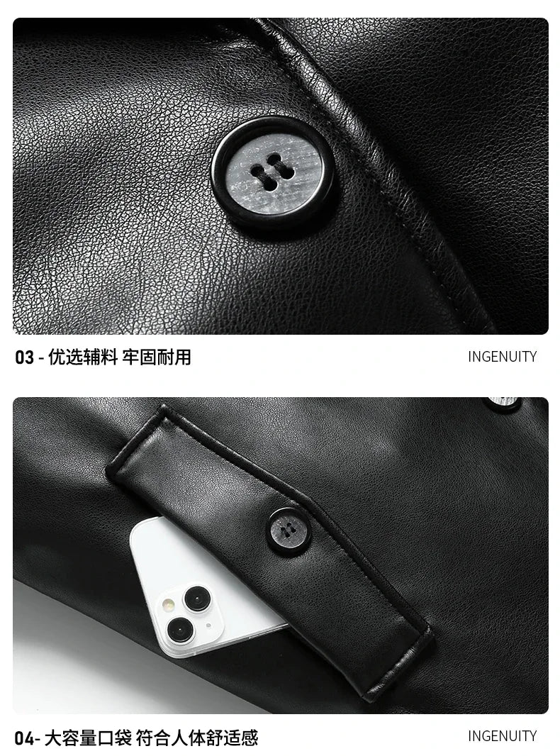 "Vento Slim" – PU Leather Jacket By Enzo Bellari®