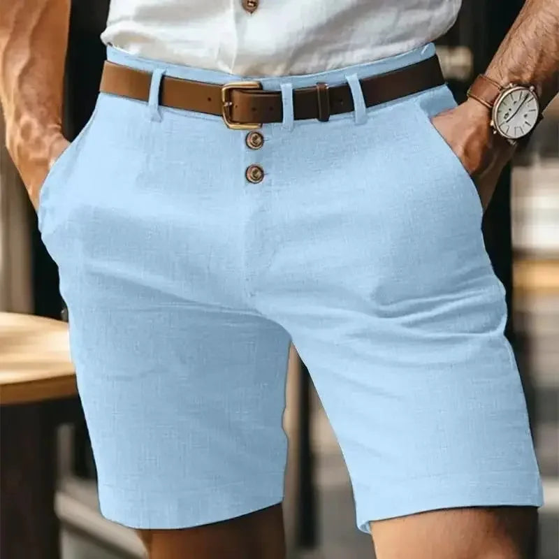 "Respiro Estivo" – Cotton Linen Shorts By Enzo Bellari®