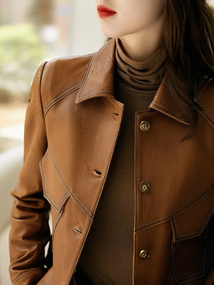 "Autunno Lucido" – Faux Leather Jacket By Enzo Bellari®