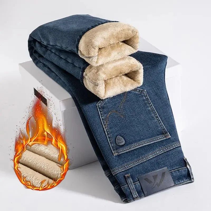 "Linea Invernale" – Fleece Straight Jeans By Enzo Bellari®