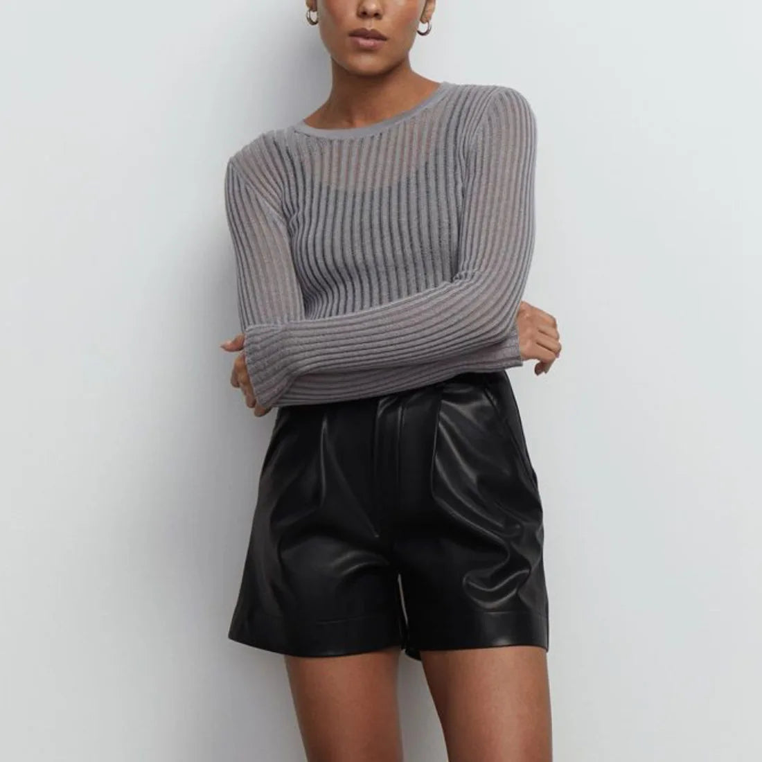 "Onda di Seta" – Ribbed Knit Pullover By Enzo Bellari®