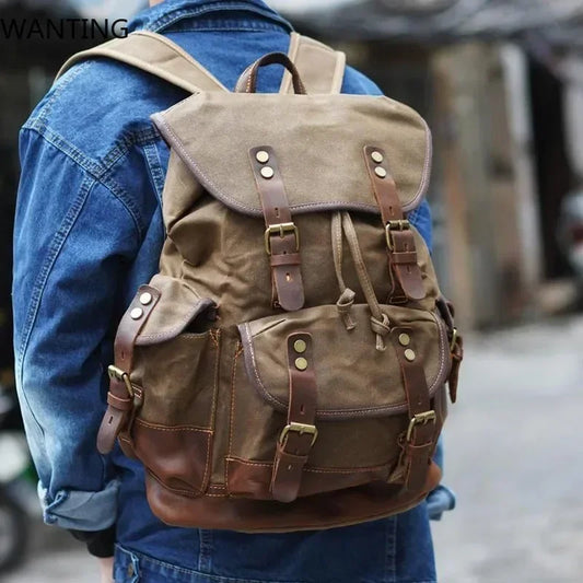 "Fior di Vento" – Waterproof Waxed Canvas Backpack By Enzo Bellari®
