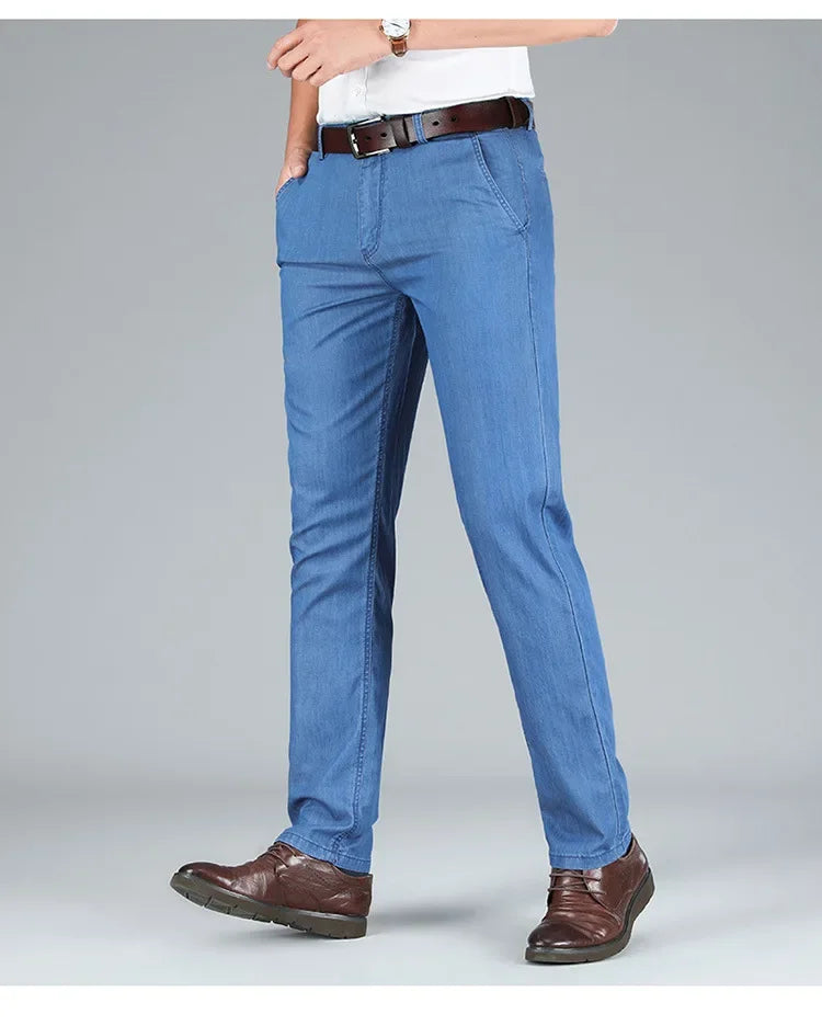 "Denim Estivo" – High-Waist Denim Trousers By Enzo Bellari®