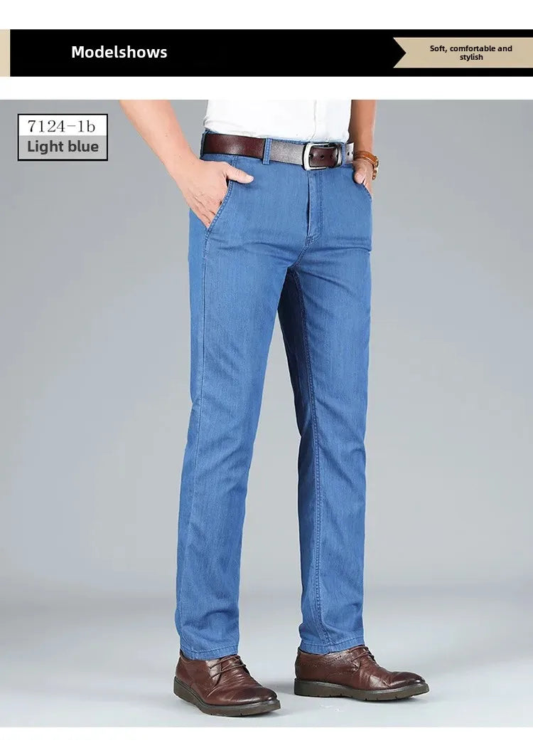 "Denim Estivo" – High-Waist Denim Trousers By Enzo Bellari®