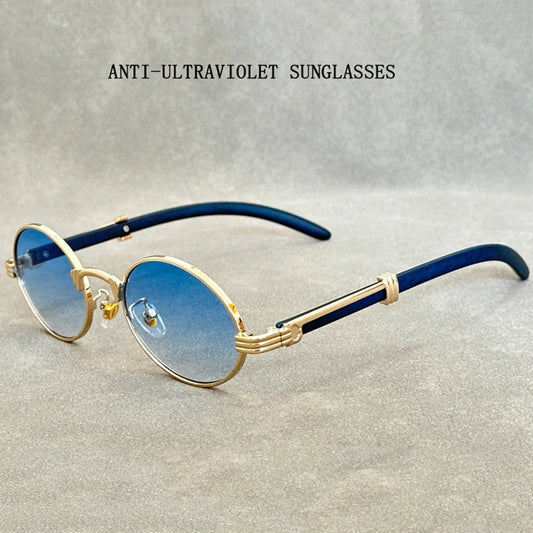 "Legno Antico" – Wooden Oval Sunglasses By Enzo Bellari®