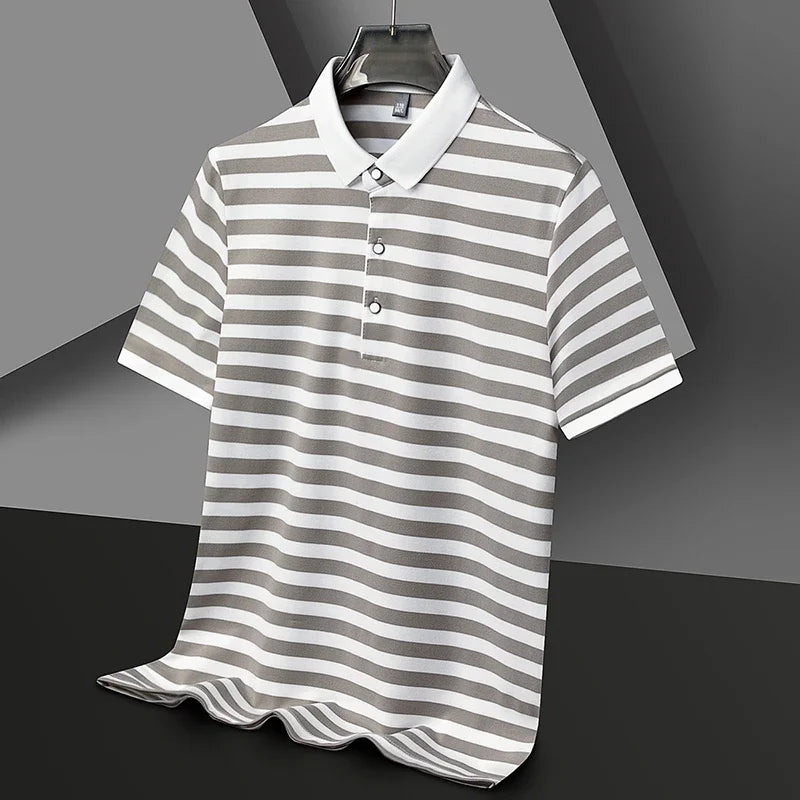 "Vera Luce" – Striped Cotton Polo Shirt By Enzo Bellari®