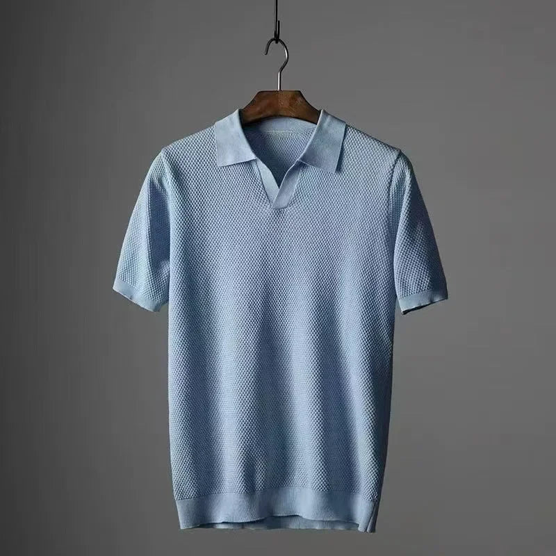 "Vera Luce" – Cotton Short Sleeve Polo Shirt By Enzo Bellari®