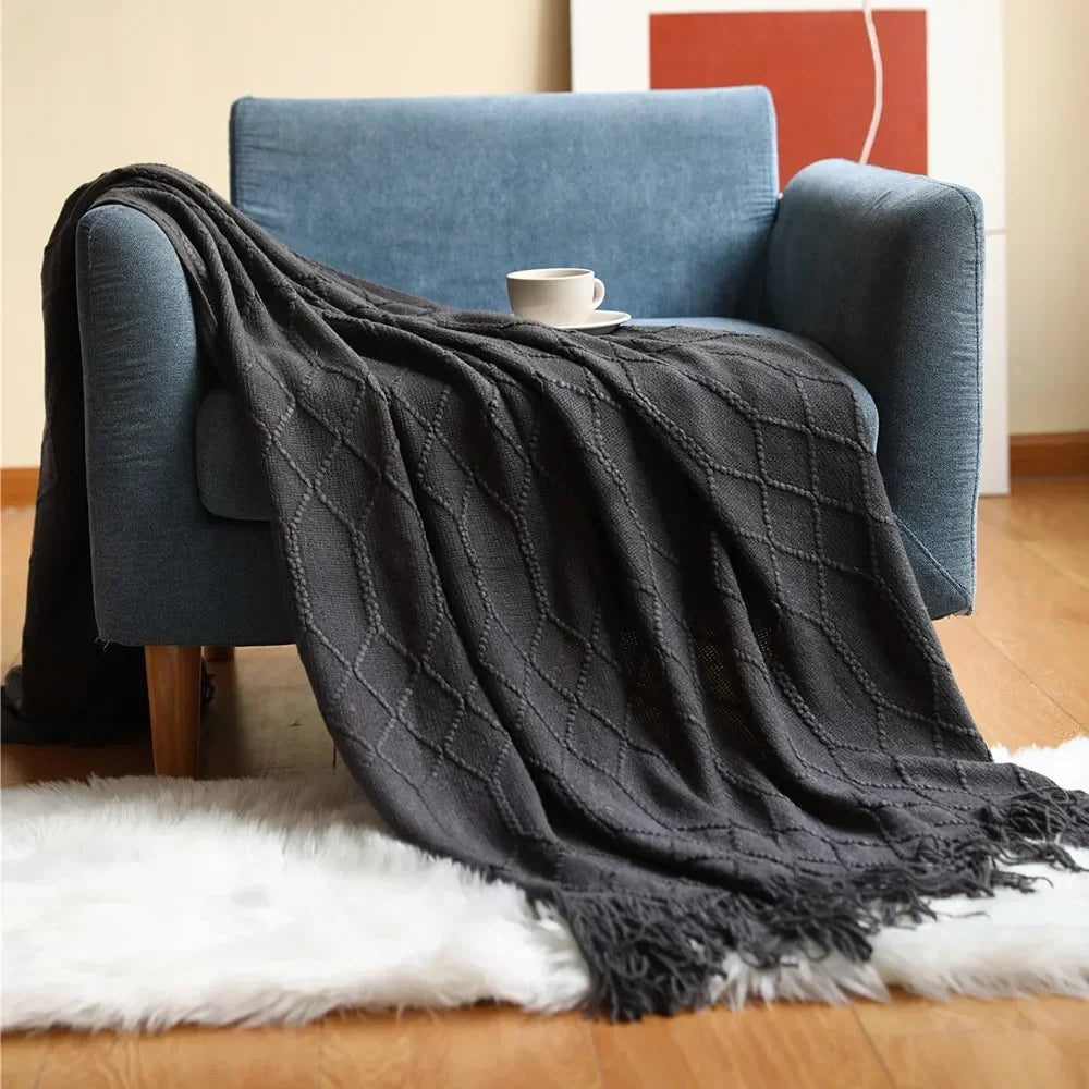 "Cielo Stellato" – Nordic Knit Sofa Blanket By Enzo Bellari®