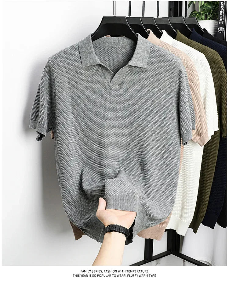 "Vera Luce" – Cotton Short Sleeve Polo Shirt By Enzo Bellari®