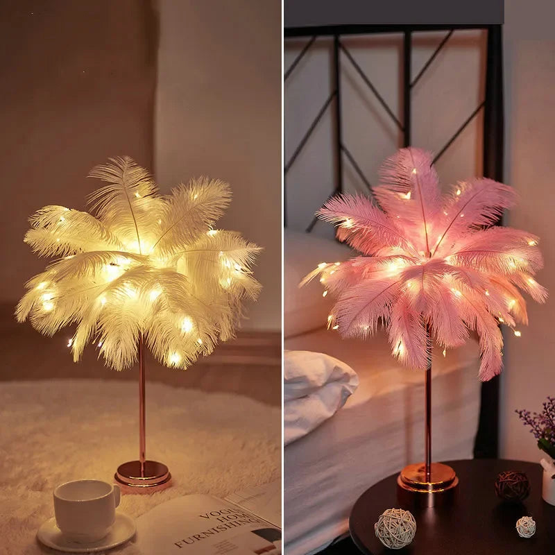 "Luce Leggera" – LED Feather Table Lamp By Enzo Bellari®