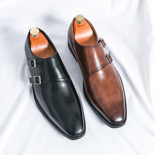 "Fior di Vento" – Classic Monk Leather ShoesBy Enzo Bellari®