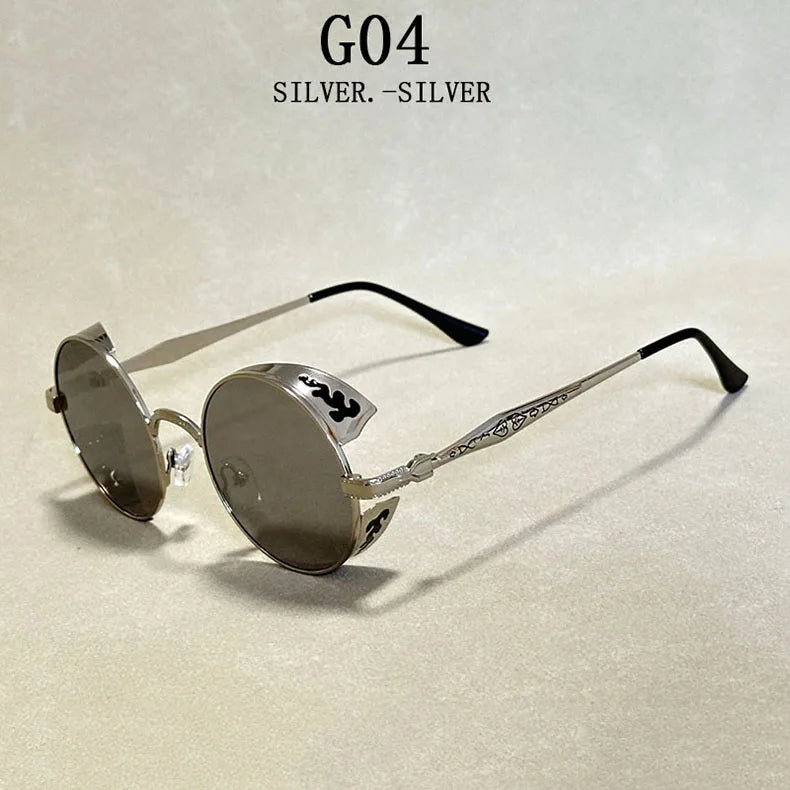 "Occhio Vapore" – Steampunk Round Sunglasses By Enzo Bellari®