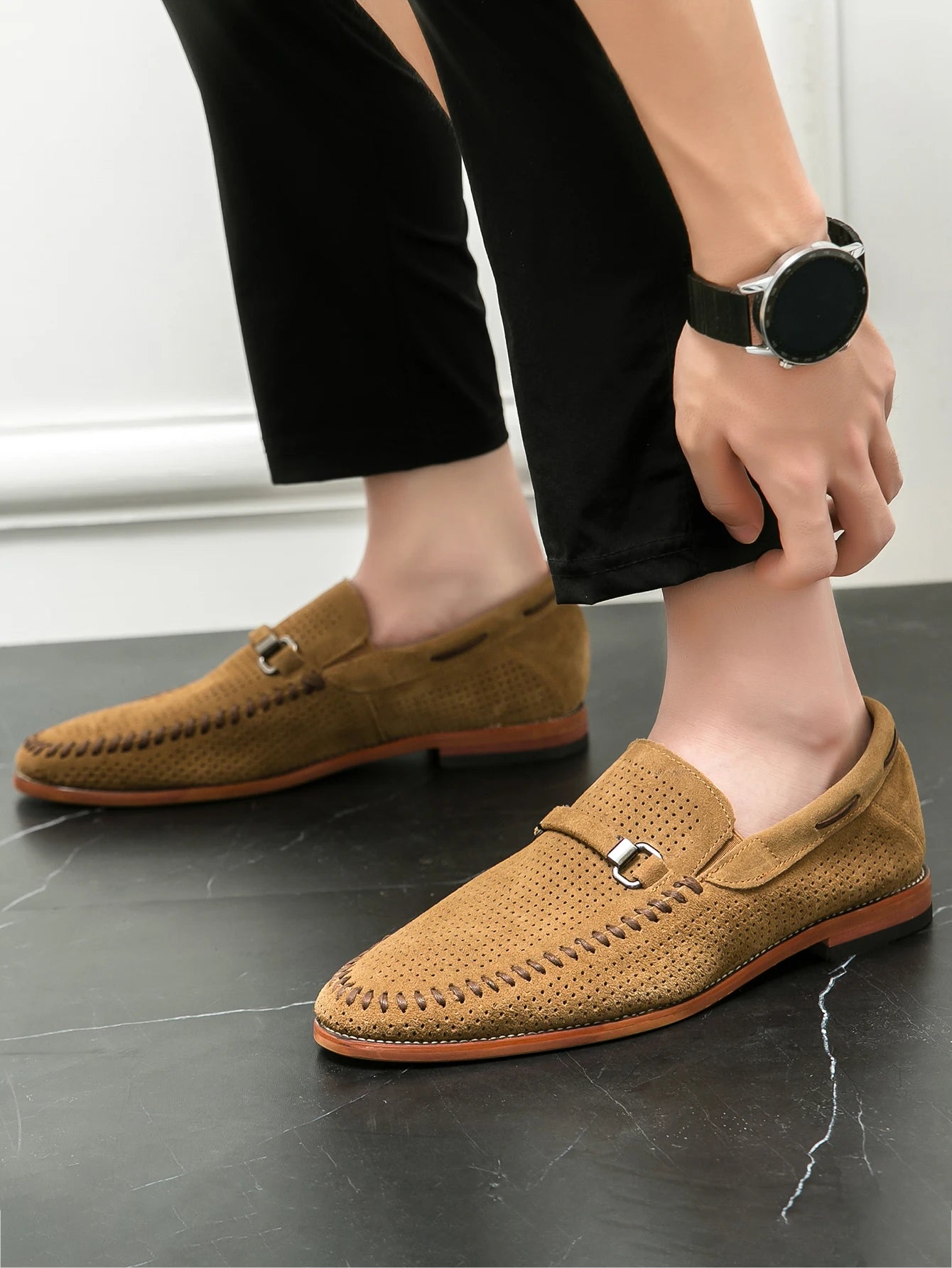 "Sole di Capri" – Perforated Leather Casual Shoes By Enzo Bellari®