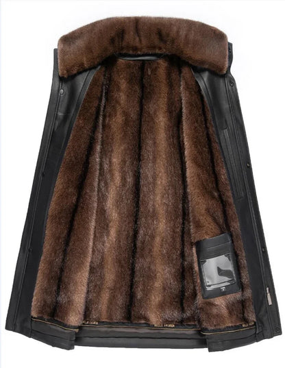 "Pelle Reale" – Sheepskin Mink Coat By Enzo Bellari®