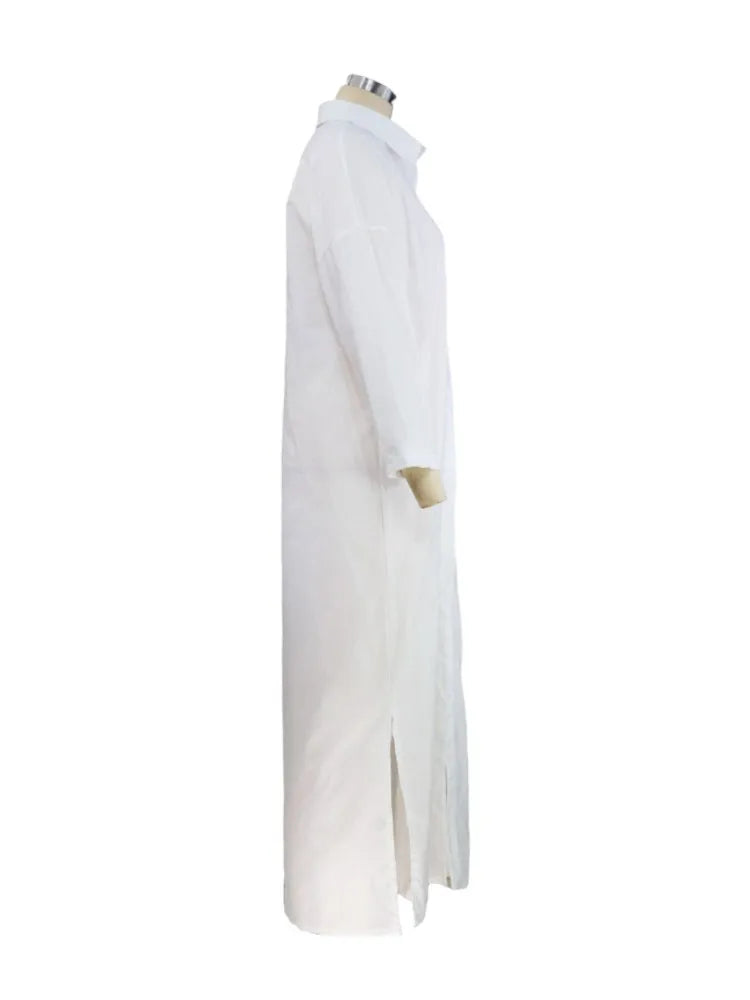 "Sole Calmo" – Cotton Linen Shirt Dress By Enzo Bellari®