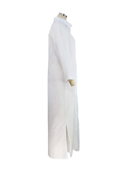 "Sole Calmo" – Cotton Linen Shirt Dress By Enzo Bellari®