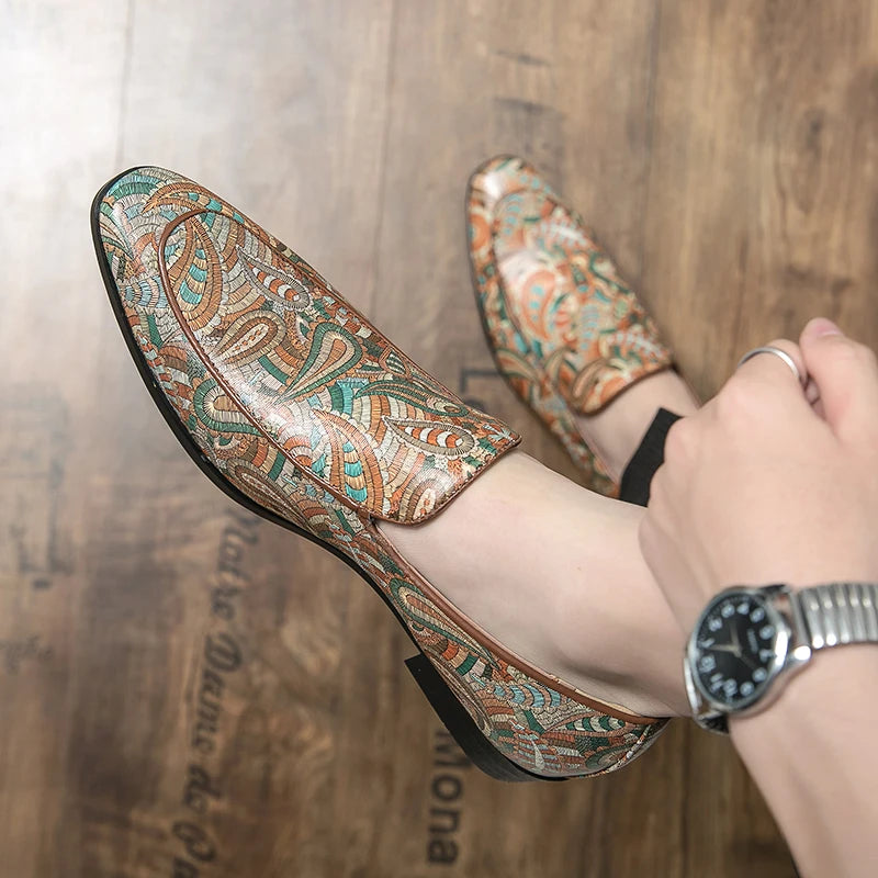 "Stampa Nobile" – Printed Leather Loafers By Enzo Bellari®