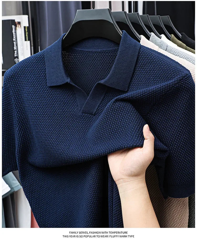 "Vera Luce" – Cotton Short Sleeve Polo Shirt By Enzo Bellari®