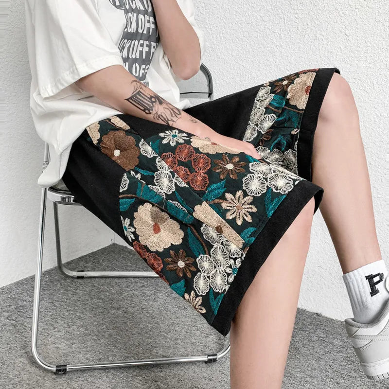 "Il Fiore" – Embroidered Summer Shorts By Enzo Bellari®