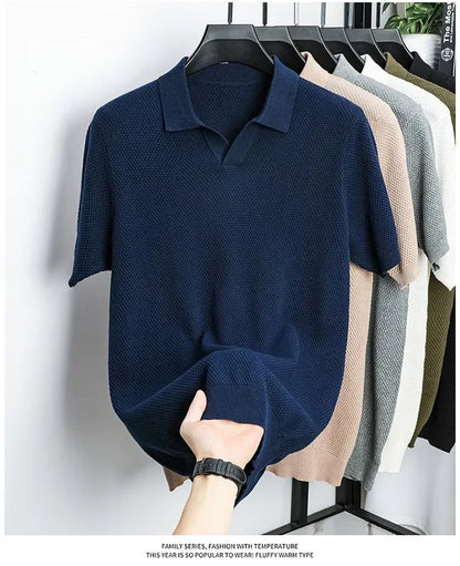 "Vera Luce" – Cotton Short Sleeve Polo Shirt By Enzo Bellari®