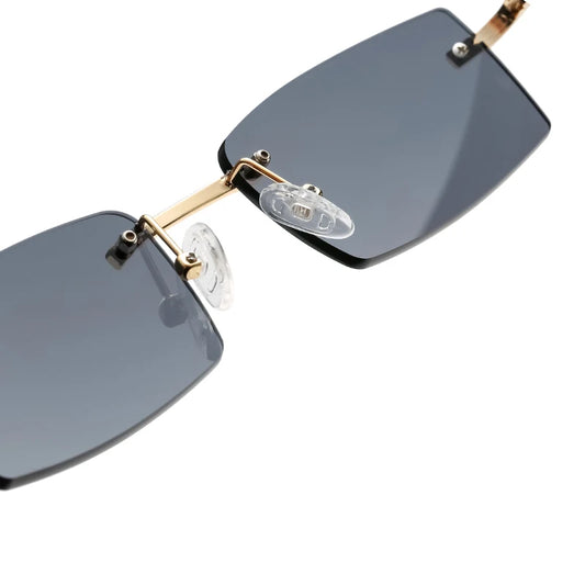 "Luna Dorata" – Rimless Rectangle Sunglasses By Enzo Bellari®