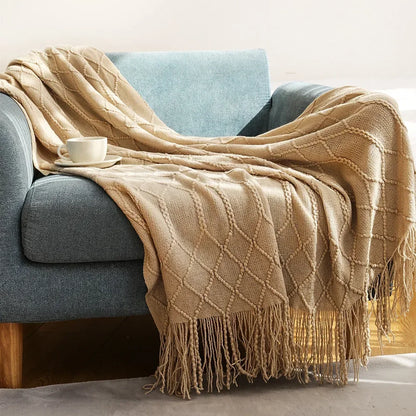 "Cielo Stellato" – Nordic Knit Sofa Blanket By Enzo Bellari®