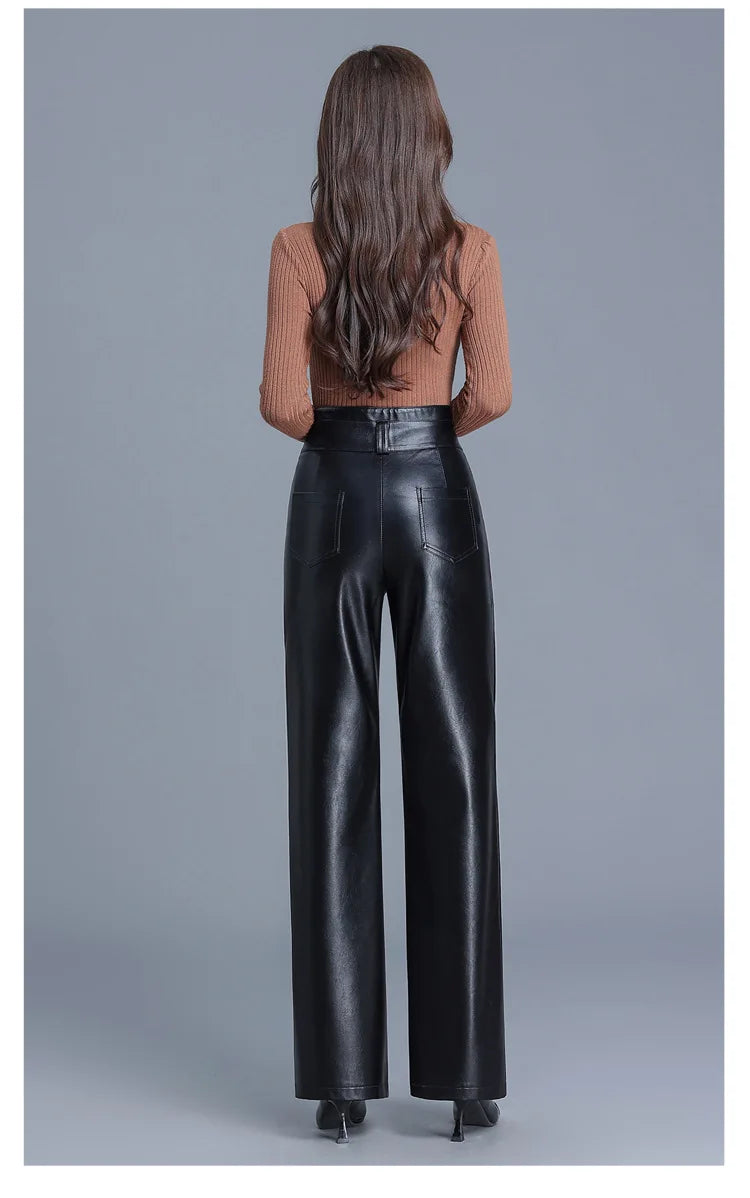 "Cintura Nera" – High Waist PU Pants By Enzo Bellari®