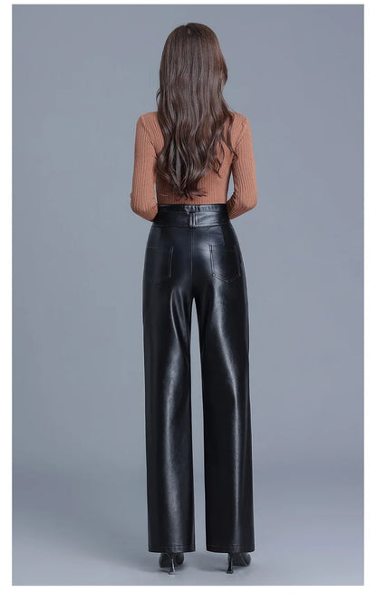 "Cintura Nera" – High Waist PU Pants By Enzo Bellari®