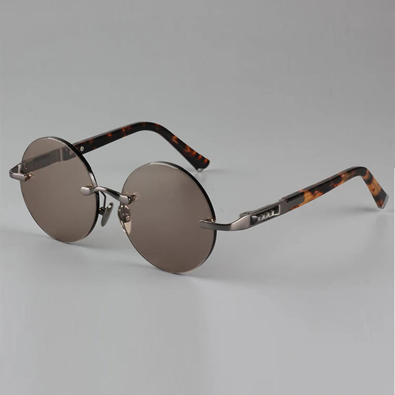 "Cristallo Puro" – Rimless Round Sunglasses By Enzo Bellari®