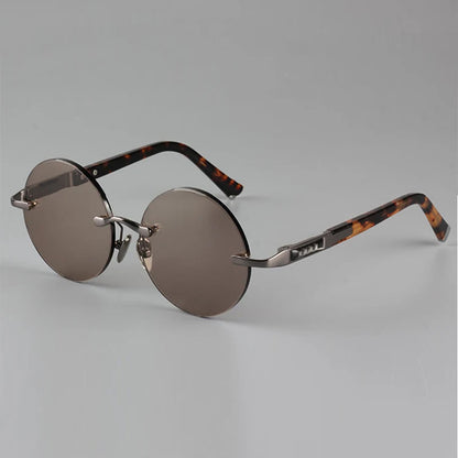 "Cristallo Puro" – Rimless Round Sunglasses By Enzo Bellari®