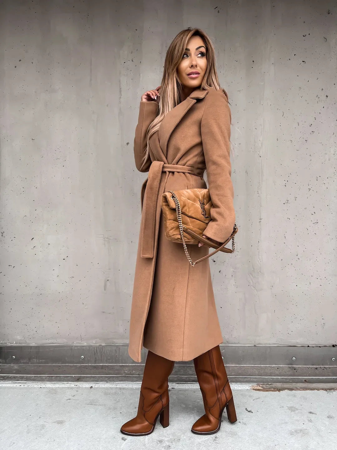 "Sole di Capri" – V-Neck Woolen Overcoat By Enzo Bellari®