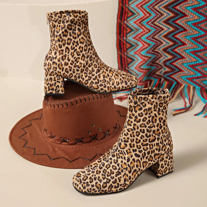 "Bello Sogno" – Leopard Print Ankle Boots By Enzo Bellari®