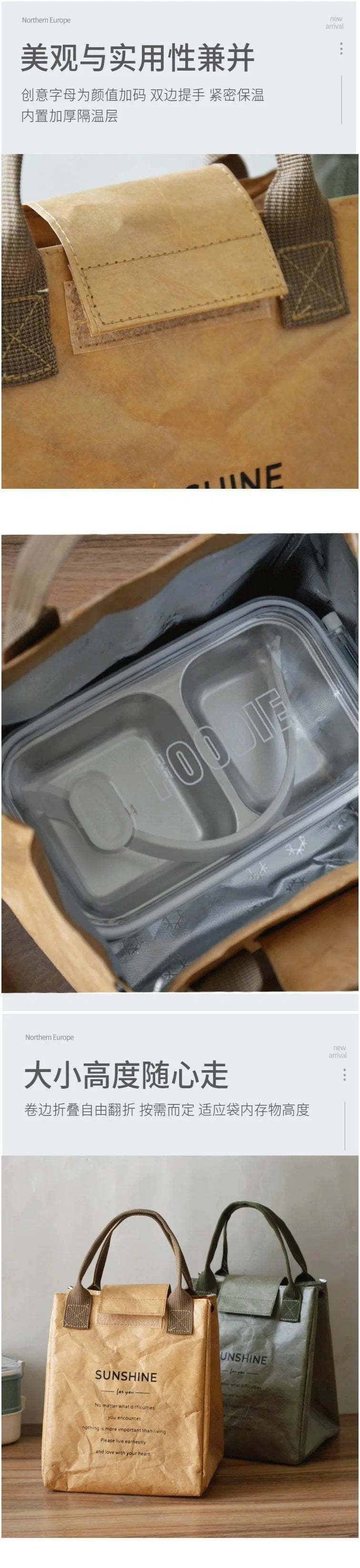 "Carta Viva" – Insulated Paper Lunch Bag By Enzo Bellari®