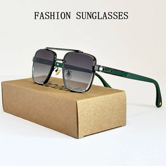 "Oro di Mare" – Luxury Square Rimless Sunglasses By Enzo Bellari®