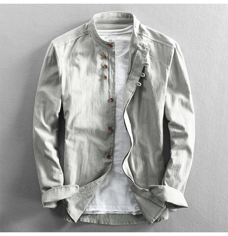 "Onda di Seta" – Japan Style Linen Shirt By Enzo Bellari®