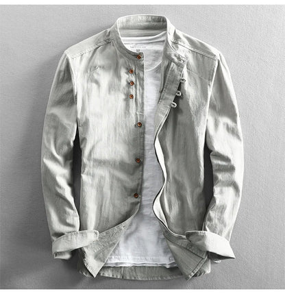 "Onda di Seta" – Japan Style Linen Shirt By Enzo Bellari®