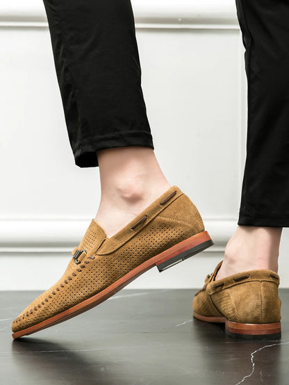 "Sole di Capri" – Perforated Leather Casual Shoes By Enzo Bellari®