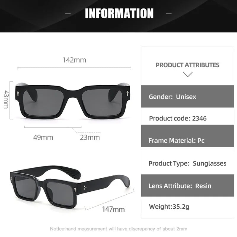 "Occhio Quadro" – Square Rivet Sunglasses By Enzo Bellari®