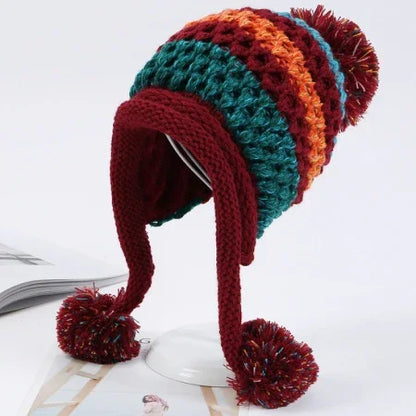 "Aria Serenata" – Pompon Earflap Knitted Beanie By Enzo Bellari®