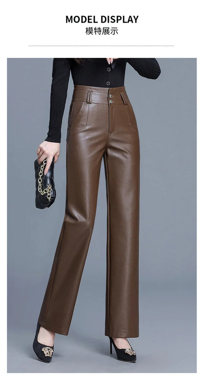 "Cintura Nera" – High Waist PU Pants By Enzo Bellari®