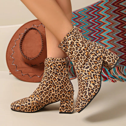 "Bello Sogno" – Leopard Print Ankle Boots By Enzo Bellari®