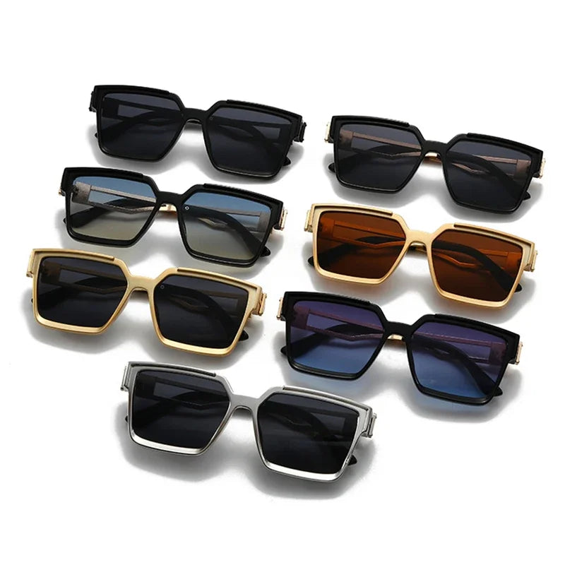 "Sole Dorato" – Square Gold Sunglasses By Enzo Bellari®