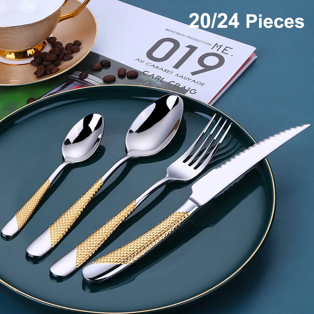 "L’Oro" – Gold-Plated Cutlery Set By Enzo Bellari®