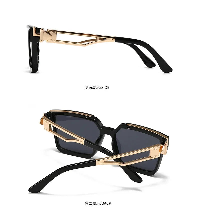 "Sole Dorato" – Square Gold Sunglasses By Enzo Bellari®